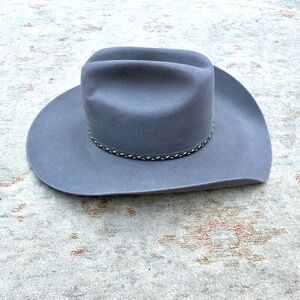 Resistol George Strait Gray 4X Beaver Self Conforming Cowboy Gray Hat Sz 6 3/4